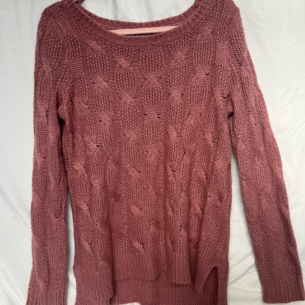 Maurices Dusty Rose Knit Sweater